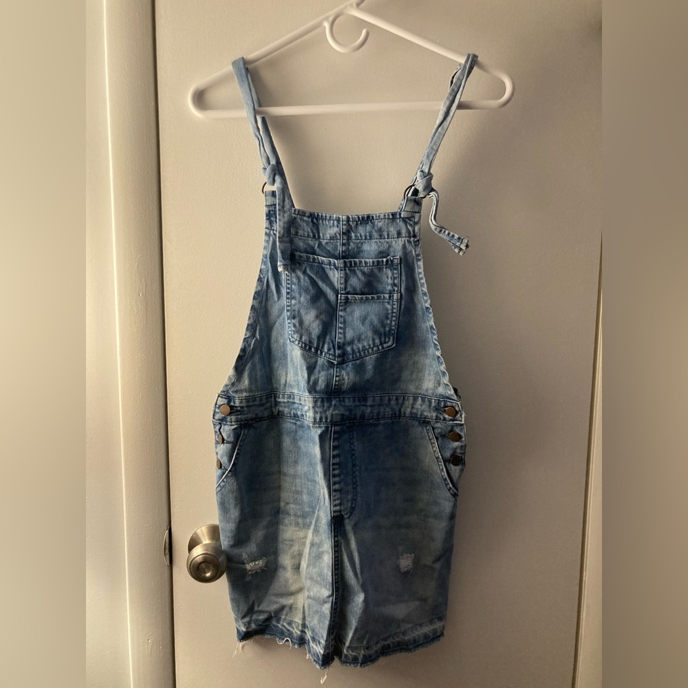 Mini skirt Jean overalls/skirt